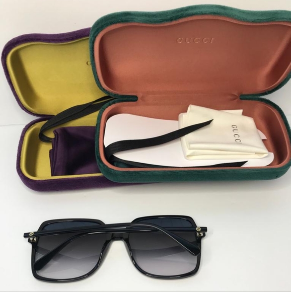 New - ? Original Gucci Grey Gradient Square Ladies Sunglasses GG0544S 001 57. main image 3